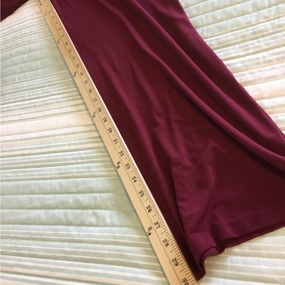 ALFANI MAROON SLACKS 1X Tall woman’s Polyester spandex stretchy. Pull on style - Picture 5 of 6